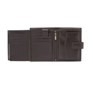 Duży klasyczny portfel męski OCHNIK SL-190/89 z naturalnej skóry, widok z zewnątrz. Large classic OCHNIK SL-190/89 men’s leather wallet in brown – exterior view.